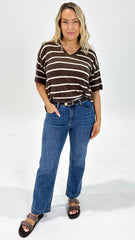 Betty Basics Aries V-Neck Sweater Brown