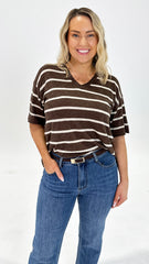 Betty Basics Aries V-Neck Sweater Brown