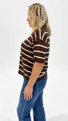 Betty Basics Aries V-Neck Sweater Brown