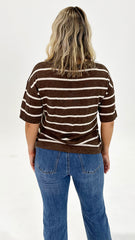 Betty Basics Aries V-Neck Sweater Brown