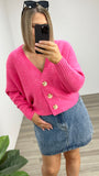 Brave + True Carrington Cardi Hot Pink