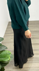 Bias Cut Skirt Black