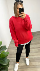 Betty Basics Andy Sweater Red
