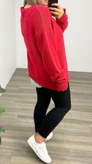 Betty Basics Andy Sweater Red