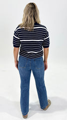 Betty Basics Dylan Knit Tee Navy/Wht Stripe