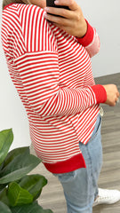 Betty Basics Cove Sweat Red Stripe