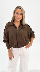 Knox Suede Bomber Jacket Chocolate
