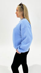 Ena Pelly Mila Oversized Sweater Soft Blue