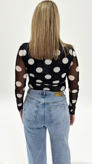 Sass Pammie Seamed Mesh Top