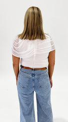 Kira Mesh Top White