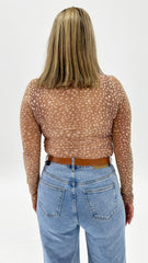 Sass Allegra Seamed Mesh Top