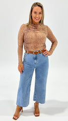 Sass Allegra Seamed Mesh Top