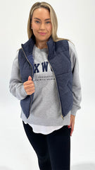Tate Puffer Vest Navy