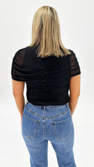 Kira Mesh Top Black