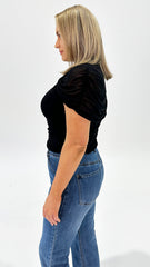 Kira Mesh Top Black