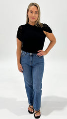 Kira Mesh Top Black