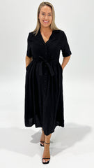 Pollyanna Collar Dress Black