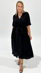 Pollyanna Collar Dress Black