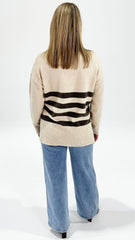 Stripe Manor Knit Choc/ Nat