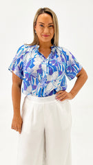 Iris Cotton Blend Top