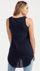 M001 Basemint No1 Long Tank Navy