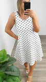 Betty Basics Sicily Linen Dress Polka Dot