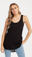 M001 Basemint No1 Long Tank Black