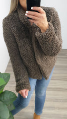 Briar Teddy Jacket Chocolate