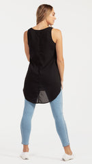 M001 Basemint No1 Long Tank Black