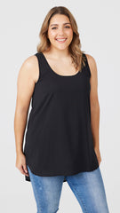 M001 Basemint No1 Long Tank Black