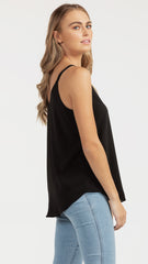 M019 Basemint Favourite V Neck Cami Black