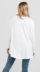 M008 Basemint Essential Long Sleeve Off White