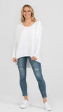 M008 Basemint Essential Long Sleeve Off White
